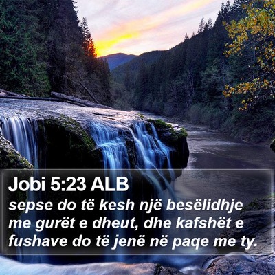 Jobi 5:23 ALB Bible Verse Image