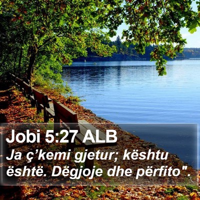 Jobi 5:27 ALB Bible Verse Image