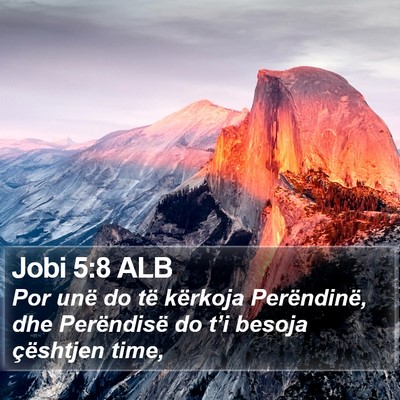 Jobi 5:8 ALB Bible Verse Image