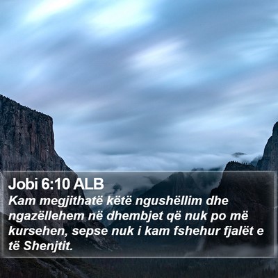 Jobi 6:10 ALB Bible Verse Image