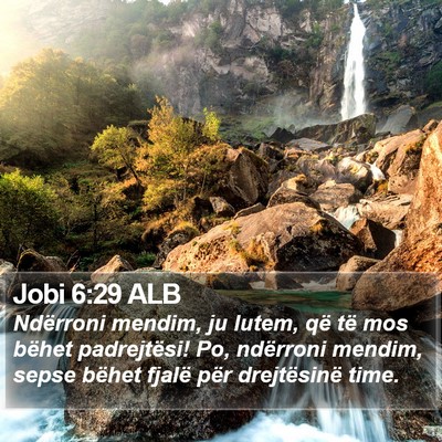 Jobi 6:29 ALB Bible Verse Image