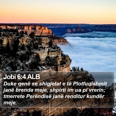 Jobi 6:4 ALB Bible Verse Image