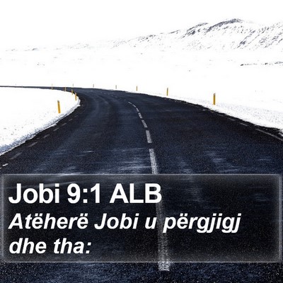 Jobi 9:1 ALB Bible Verse Image