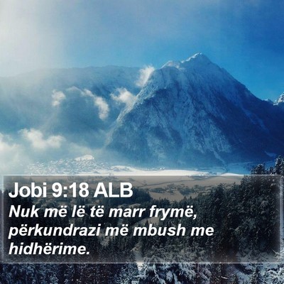 Jobi 9:18 ALB Bible Verse Image