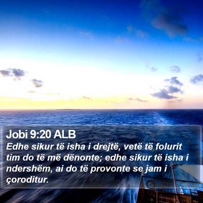 Jobi 9:20 ALB Bible Verse Image