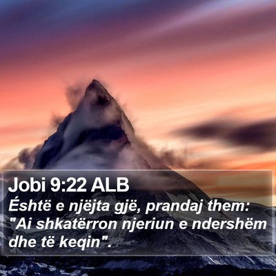 Jobi 9:22 ALB Bible Verse Image