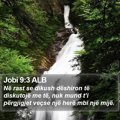Jobi 9:3 ALB Bible Verse Image