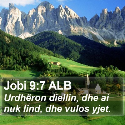 Jobi 9:7 ALB Bible Verse Image
