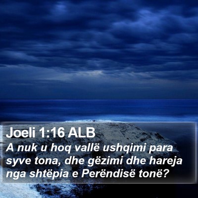 Joeli 1:16 ALB Bible Verse Image