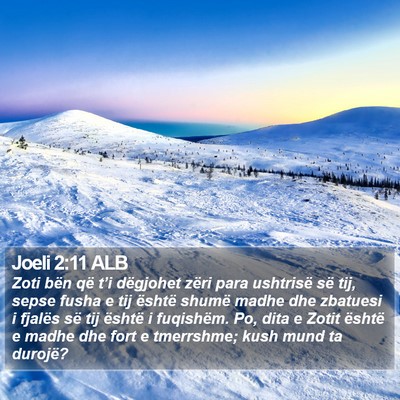 Joeli 2:11 ALB Bible Verse Image