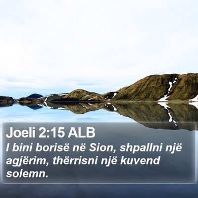 Joeli 2:15 ALB Bible Verse Image