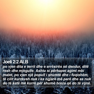 Joeli 2:2 ALB Bible Verse Image