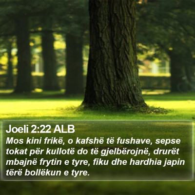 Joeli 2:22 ALB Bible Verse Image