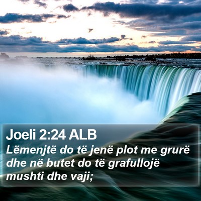Joeli 2:24 ALB Bible Verse Image