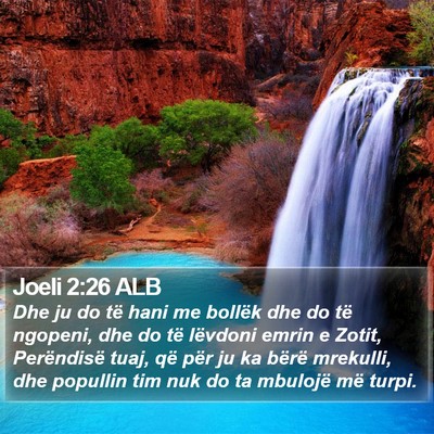 Joeli 2:26 ALB Bible Verse Image