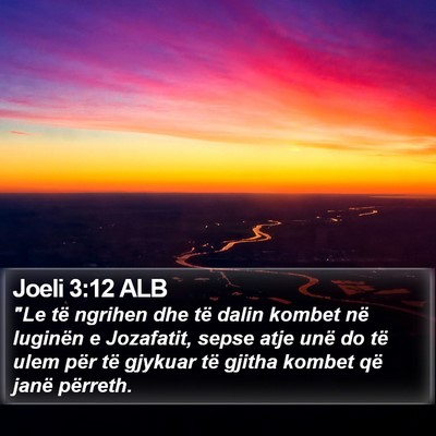 Joeli 3:12 ALB Bible Verse Image