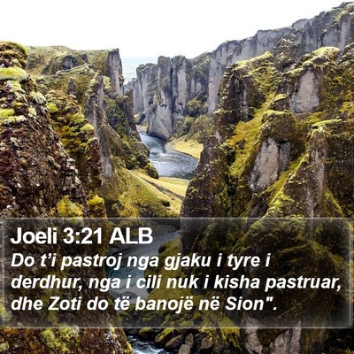 Joeli 3:21 ALB Bible Verse Image