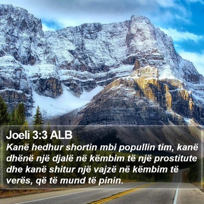 Joeli 3:3 ALB Bible Verse Image