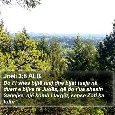 Joeli 3:8 ALB Bible Verse Image