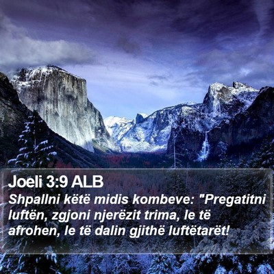 Joeli 3:9 ALB Bible Verse Image