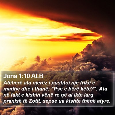 Jona 1:10 ALB Bible Verse Image