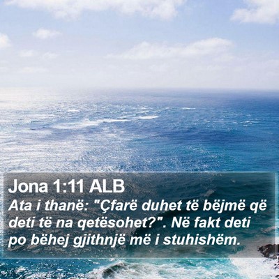 Jona 1:11 ALB Bible Verse Image