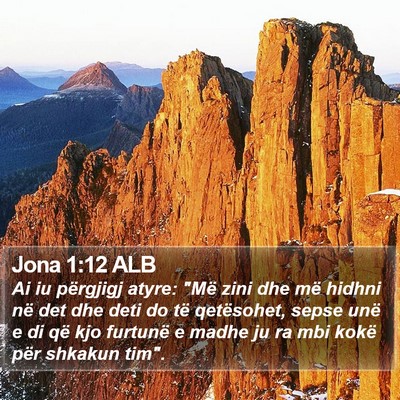 Jona 1:12 ALB Bible Verse Image