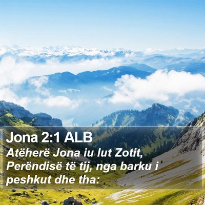 Jona 2:1 ALB Bible Verse Image
