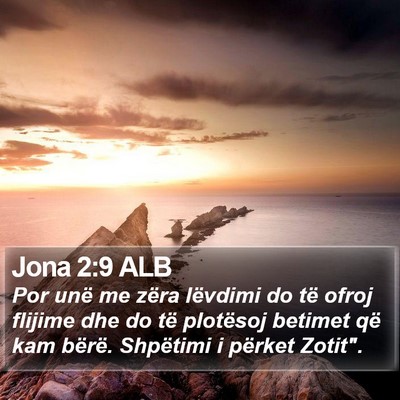 Jona 2:9 ALB Bible Verse Image