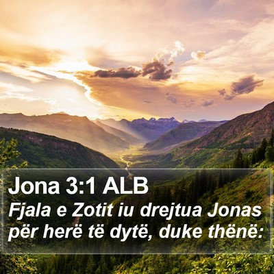 Jona 3:1 ALB Bible Verse Image
