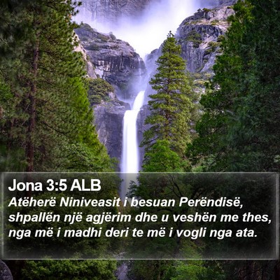 Jona 3:5 ALB Bible Verse Image