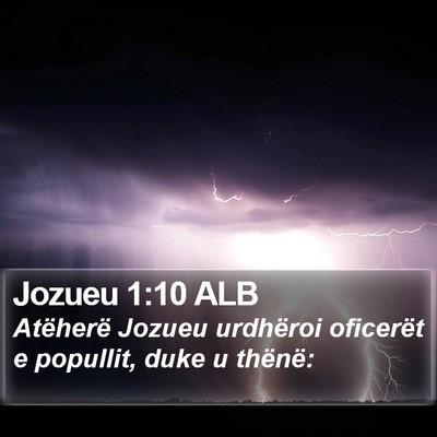Jozueu 1:10 ALB Bible Verse Image