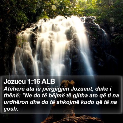 Jozueu 1:16 ALB Bible Verse Image