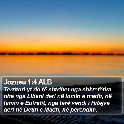 Jozueu 1:4 ALB Bible Verse Image