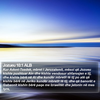 Jozueu 10:1 ALB Bible Verse Image