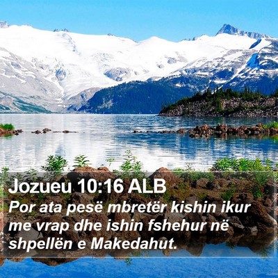 Jozueu 10:16 ALB Bible Verse Image