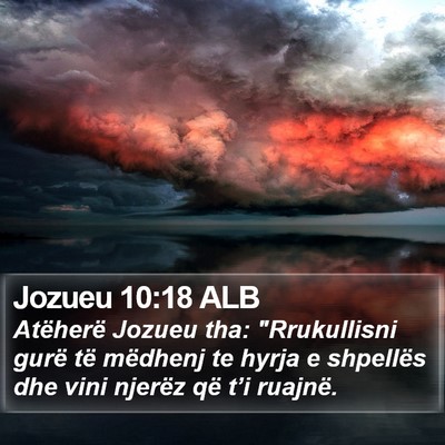 Jozueu 10:18 ALB Bible Verse Image