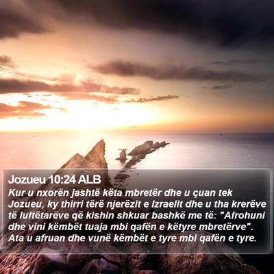 Jozueu 10:24 ALB Bible Verse Image