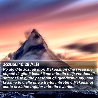 Jozueu 10:28 ALB Bible Verse Image