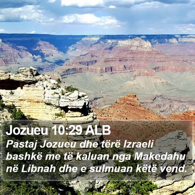 Jozueu 10:29 ALB Bible Verse Image