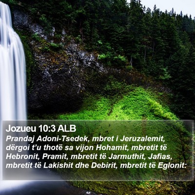 Jozueu 10:3 ALB Bible Verse Image