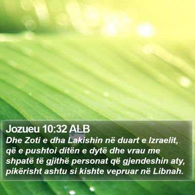 Jozueu 10:32 ALB Bible Verse Image