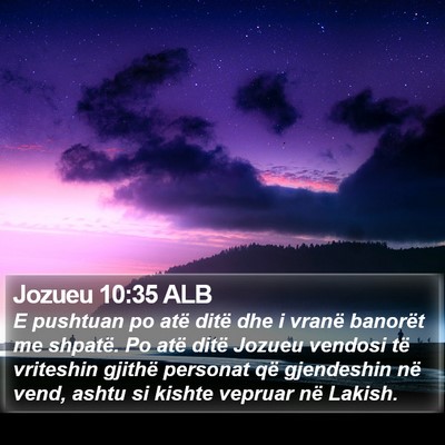 Jozueu 10:35 ALB Bible Verse Image