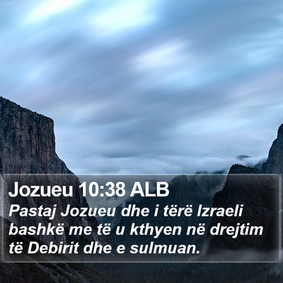 Jozueu 10:38 ALB Bible Verse Image