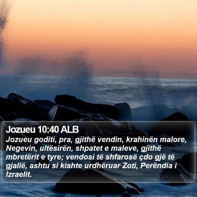 Jozueu 10:40 ALB Bible Verse Image