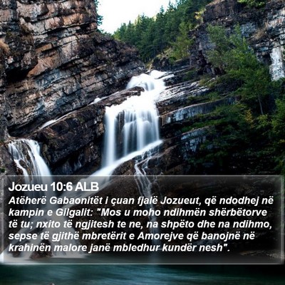 Jozueu 10:6 ALB Bible Verse Image