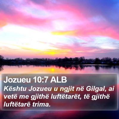 Jozueu 10:7 ALB Bible Verse Image