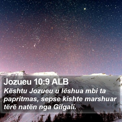 Jozueu 10:9 ALB Bible Verse Image