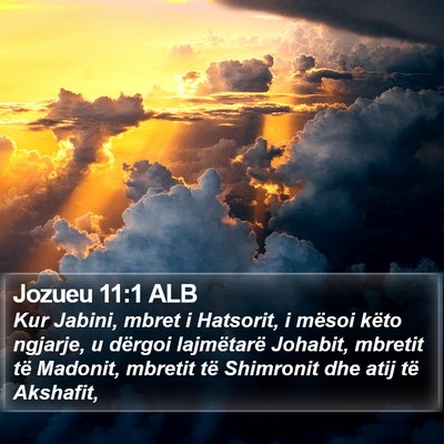 Jozueu 11:1 ALB Bible Verse Image