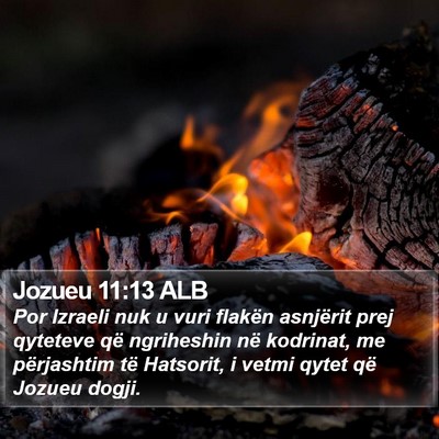 Jozueu 11:13 ALB Bible Verse Image